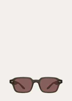 Barton PerreiraMen's Acetate Rectangle Sunglasses