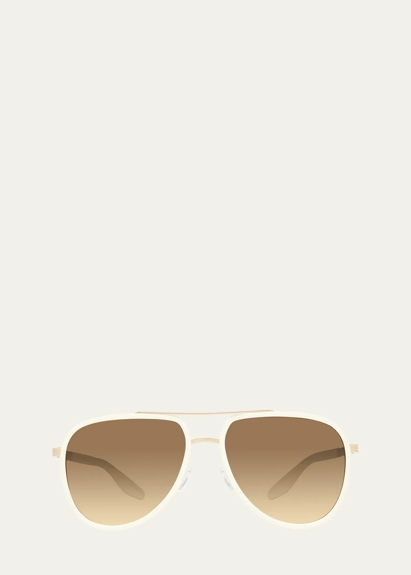 Barton PerreiraMen's Cani Zyl and Titanium Aviator Sunglasses