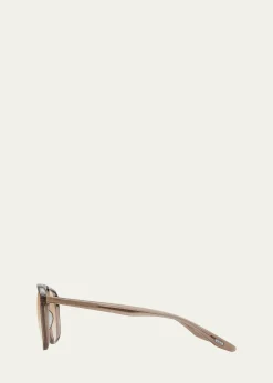 Barton PerreiraMen's Double-Bridge Acetate Aviator Sunglasses