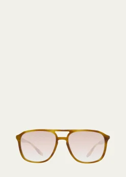 Barton PerreiraMen's Gyalis Zyl Aviator Sunglasses