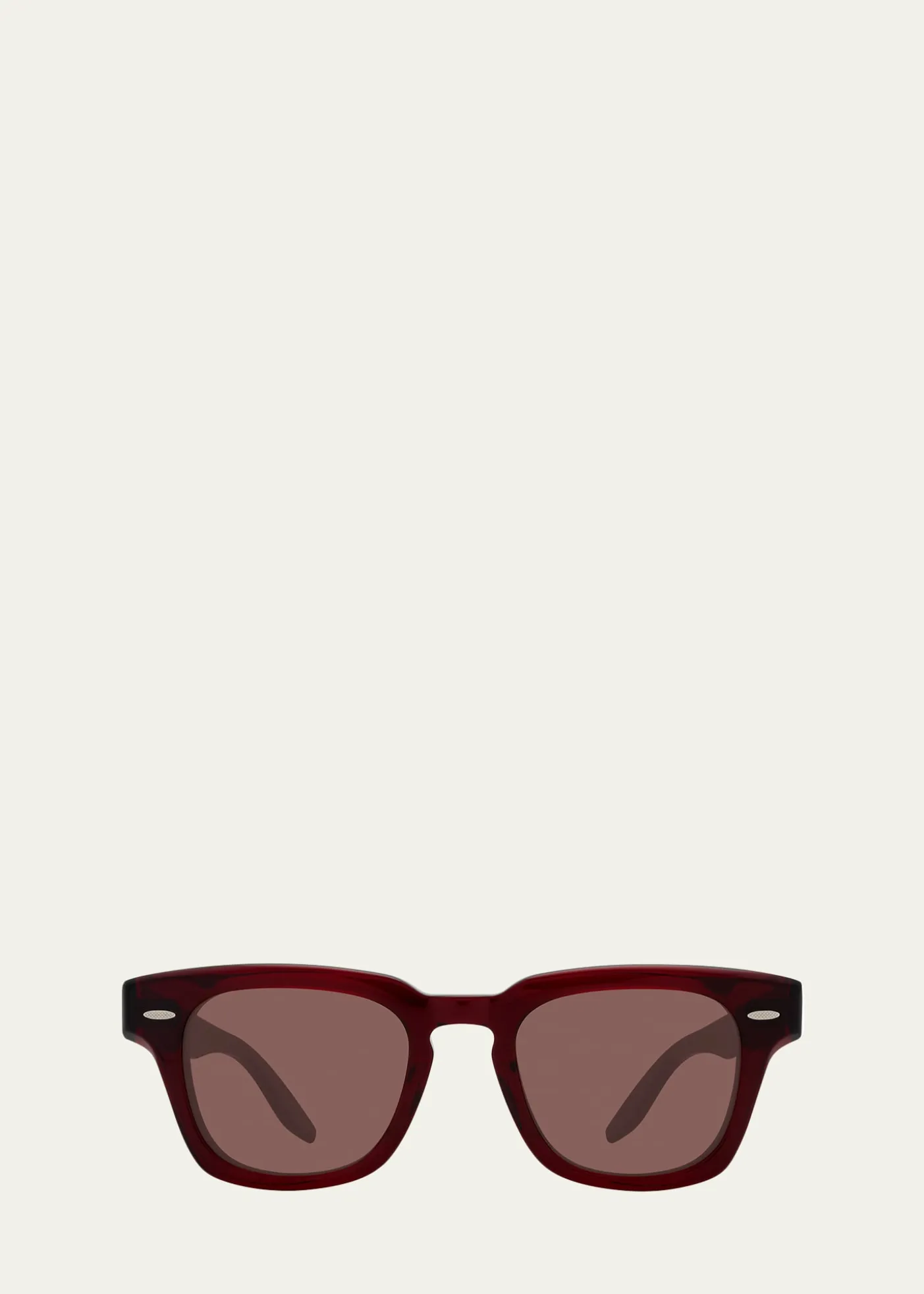Barton PerreiraMen's Keyhole-Bridge Acetate Rectangle Sunglasses
