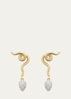 Bea BongiascaVine Diamond Pavé Drop Earrings