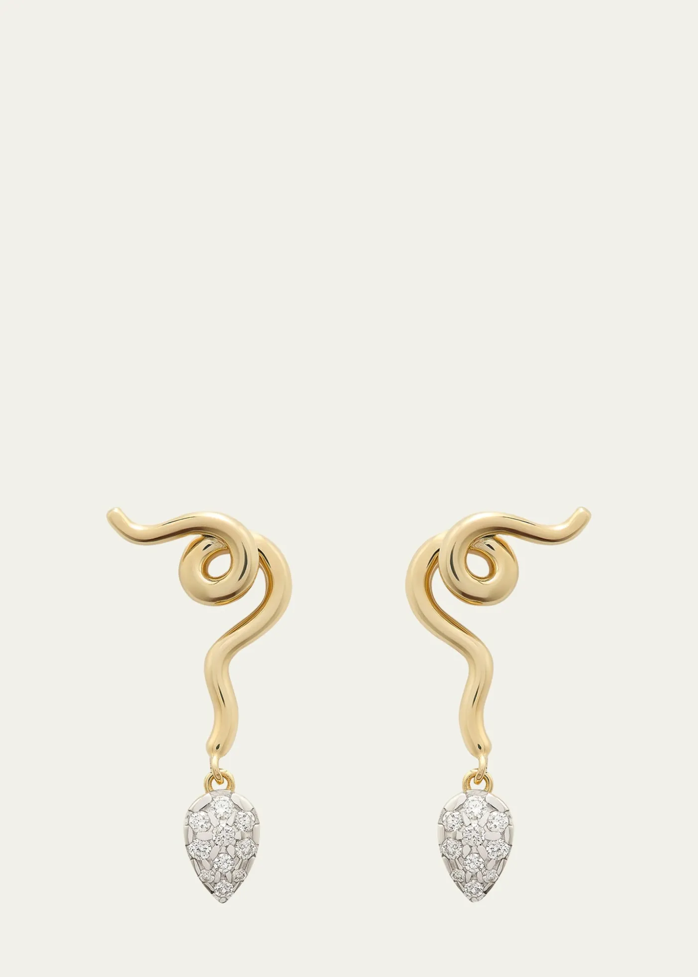 Bea BongiascaVine Diamond Pavé Drop Earrings