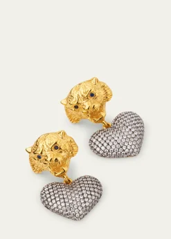 Begum KhanTiger Heart Dangle Earrings