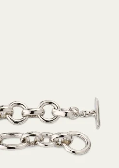 Ben-AmunDonia Silver Round and Oval Link Chain Necklace