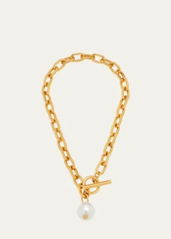 Ben-AmunGold Chain Toggle Necklace with Pearly Drop