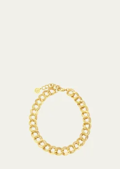 Ben-AmunGold Textured Link Chain Necklace