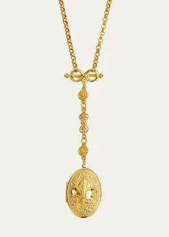 Ben-Amun24k Gold Electroplated Fleur-De-Lis Long Necklace