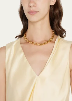 Ben-Amun24k Gold Electroplate Oval Link Chain Necklace