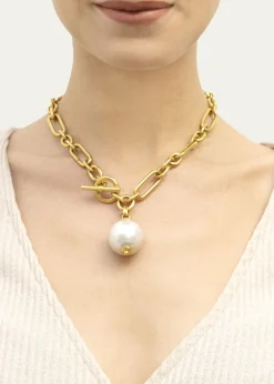 Ben-AmunPearly Chain-Link Short Necklace
