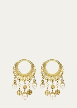 Ben-AmunRound Pearly Drop Earrings