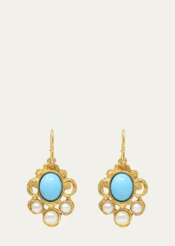 Ben-AmunTurquoise Fishhook Earrings