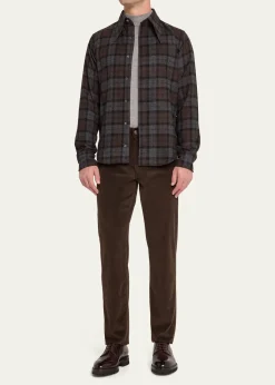 Bergdorf GoodmanMen's Lug-Sole Calfskin Derby Shoes