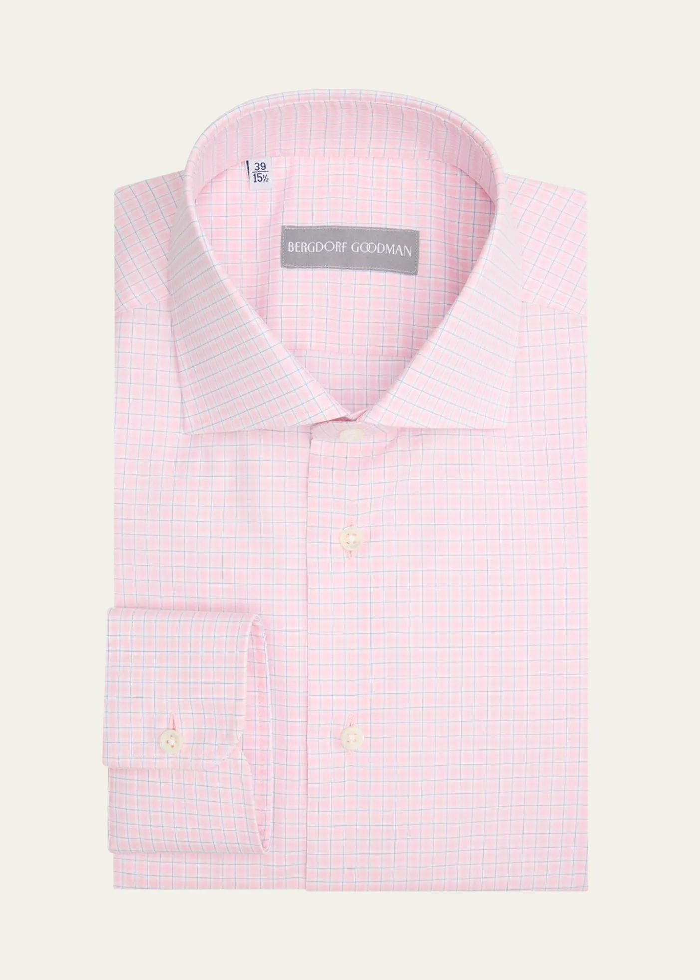 Bergdorf GoodmanMen's Mini Check Button-Front Dress Shirt