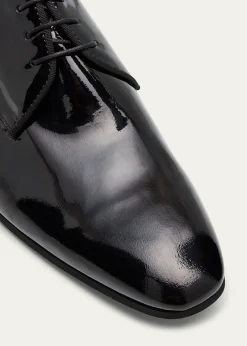 Bergdorf GoodmanMen's Patent Leather Rubber-Sole Derby Shoes
