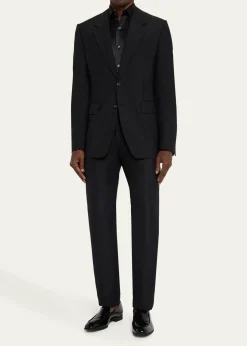 Bergdorf GoodmanMen's Piped Patent Leather Apron-Toe Venetian Loafers