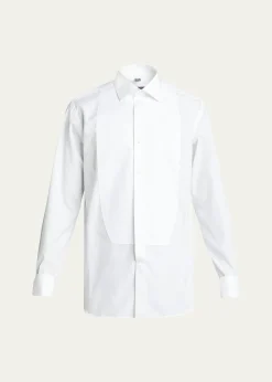 Bergdorf GoodmanMen's Pique Bib-Front Tuxedo Shirt