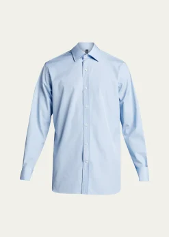Bergdorf GoodmanMen's Poplin French-Cuff Dress Shirt