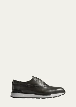 BerlutiMen's Fast Track Brogue Leather Sneakers