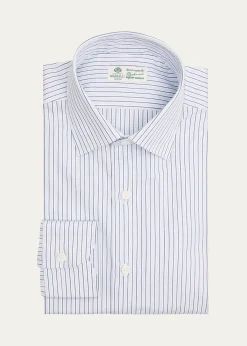 BorrelliMen's Cotton Multi-Stripe Point Collar Dress Shirt