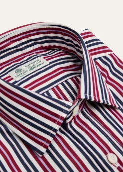 BorrelliMen's Cotton Bold Stripe Point Collar Dress Shirt
