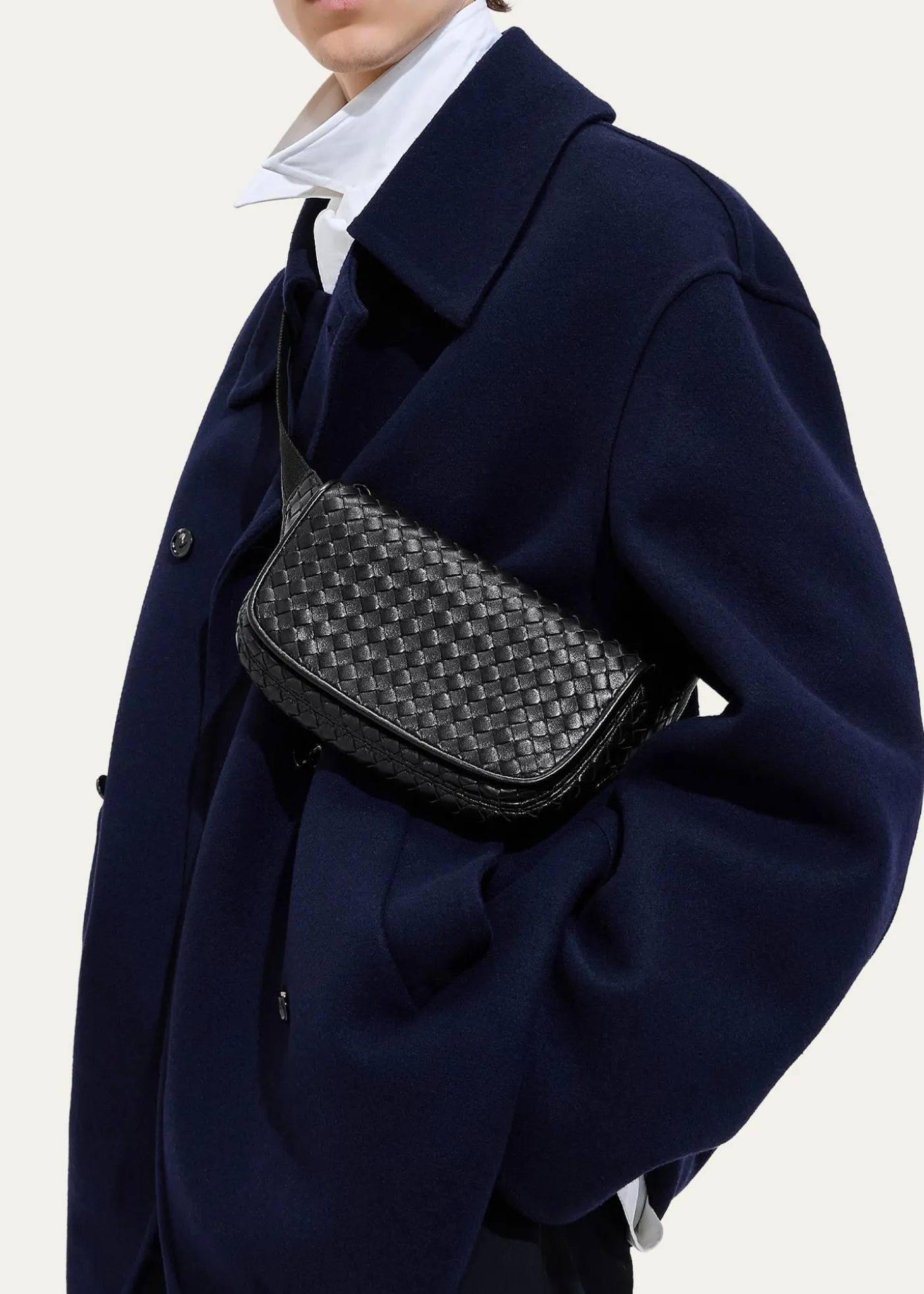 Bottega VenetaMen's Veneto Intrecciato Leather Sling Bag