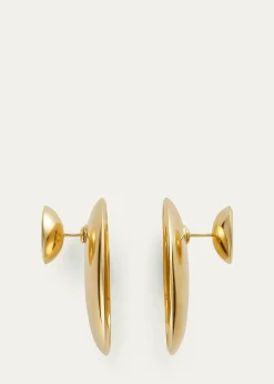 Bottega VenetaConcave 18K Gold-Finish Sterling Silver Bird Earrings