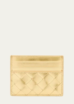 Bottega VenetaIntrecciato Metallic Leather Card Case