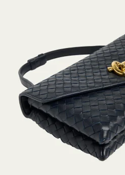 Bottega VenetaKnot Lock Leather Top-Handle Bag