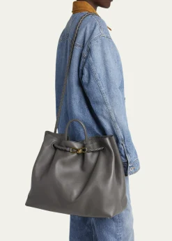 Bottega VenetaLarge Andiamo Leather Top-Handle Bag