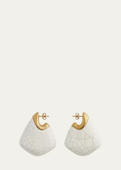Bottega VenetaLarge Fin Ceramic Earrings