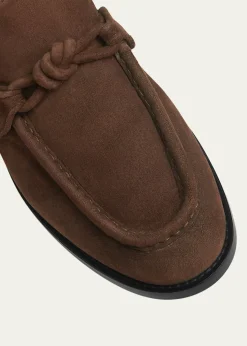 Bottega VenetaMen's Astaire Suede Knot Loafers