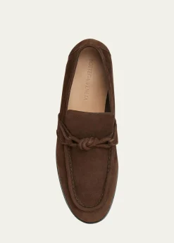 Bottega VenetaMen's Astaire Suede Knot Loafers