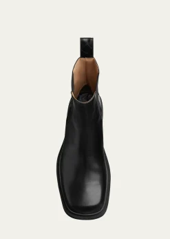 Bottega VenetaMen's Ben Smooth & Intrecciato Leather Chelsea Boots