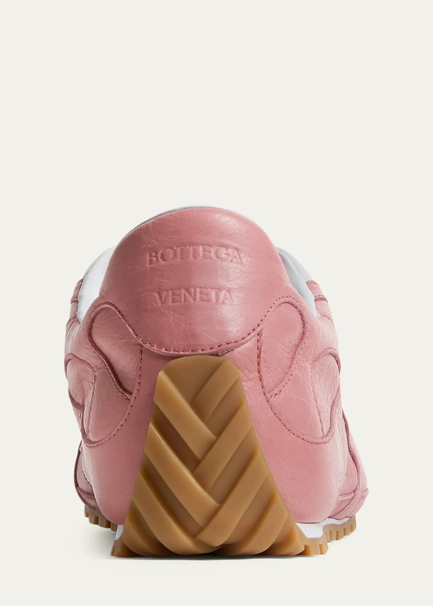 Bottega VenetaMen's Crinkle Leather Intreccio-Sole Low-Top Sneakers