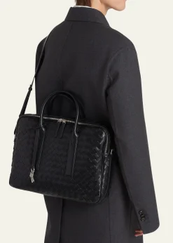Bottega VenetaMen's Getaway Intrecciato Large Briefcase