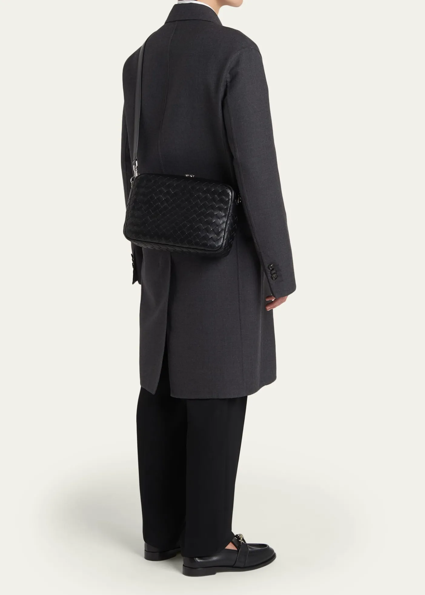 Bottega VenetaMen's Intrecciato Medium Crossbody Bag