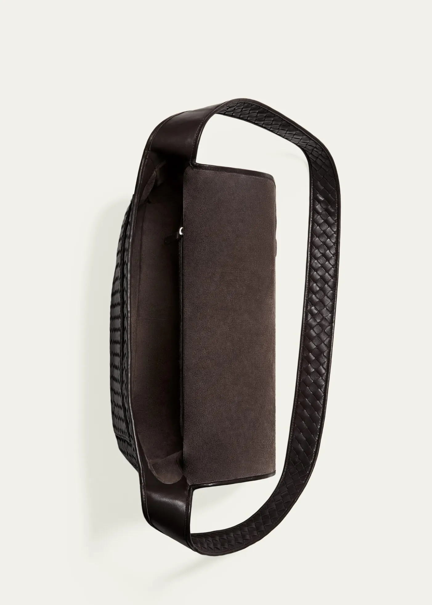 Bottega VenetaMen's Large Intrecciato Leather Flap Messenger Bag