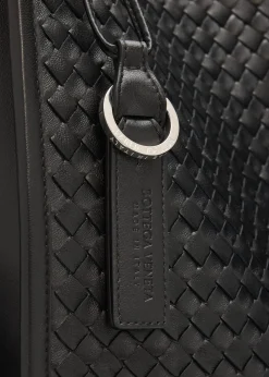 Bottega VenetaMen's Small Corriere Tote Bag in Intrecciato Leather