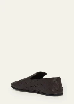 Bottega VenetaMen's Sunday Intrecciato Degrade Leather Slippers