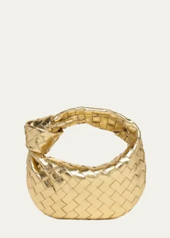 Bottega VenetaMini Jodie Metallic Leather Top-Handle Bag