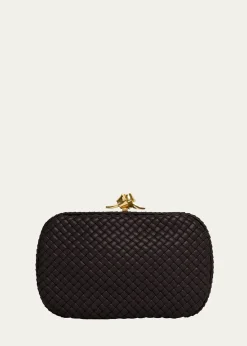 Bottega VenetaPadded Leather Sculptural Knot Clutch Bag
