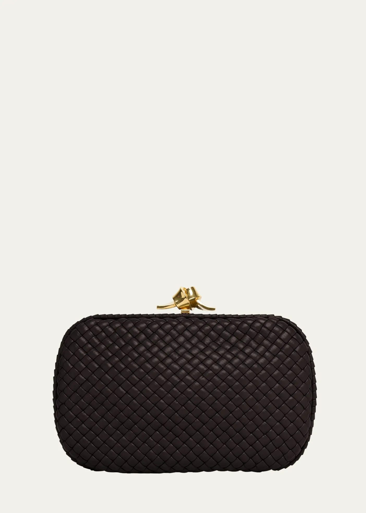Bottega VenetaPadded Leather Sculptural Knot Clutch Bag