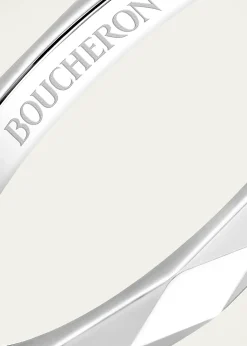 BoucheronFacette Medium Platinum Wedding Band Ring, Size 53