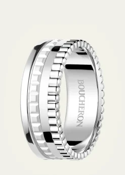Boucheron18K White Gold Quatre Double White Edition Small Ring