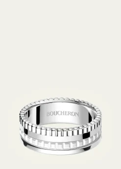 Boucheron18K White Gold Quatre Double White Edition Small Ring