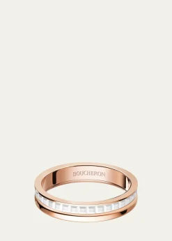 BoucheronQuatre 18K Rose Gold & Ceramic Band Ring