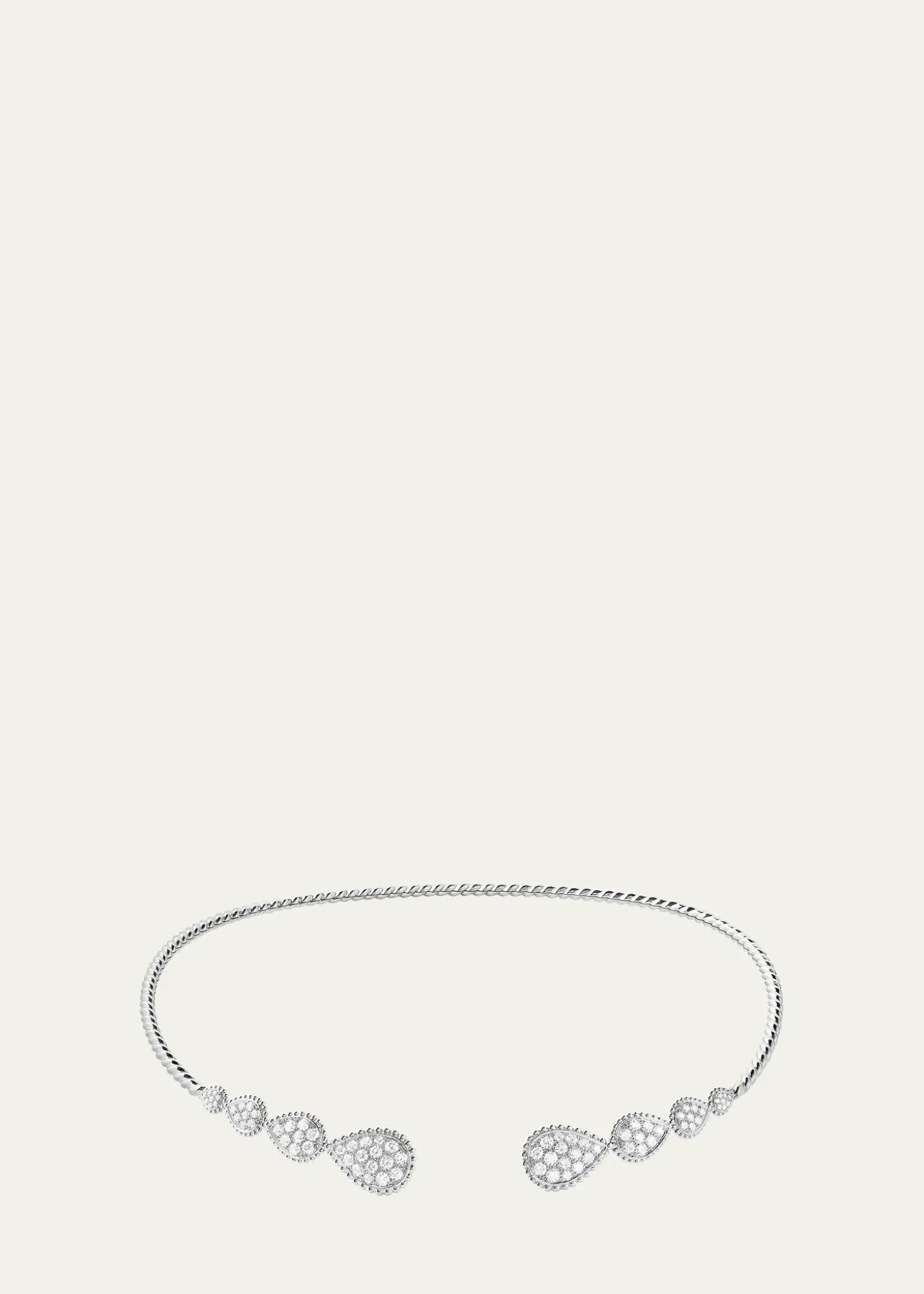 BoucheronSerpent Boheme 18K White Gold Diamond Choker Necklace