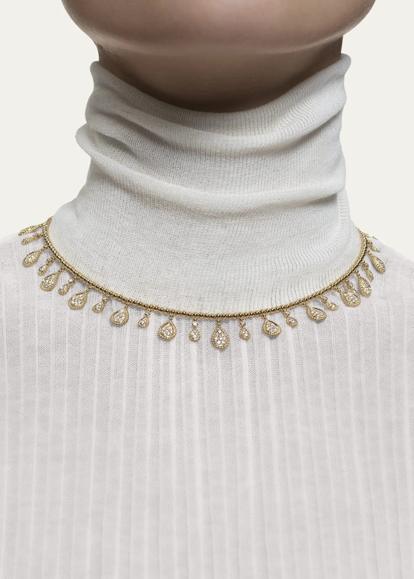 BoucheronSerpent Boheme 18K Yellow Gold 35 Motif Diamond Necklace