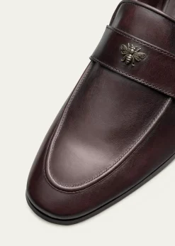 BougeotteBrushed Leather Block-Heel Loafers